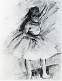 The Rehearsal of the Ballet Onstage, Edgar Degas (French, Paris 1834–1917 Paris), Oil colors freely mixed with turpentine, with traces of watercolor and pastel over pen-and-ink drawing on cream-colored wove paper, laid down on bristol board and mounted on canvas